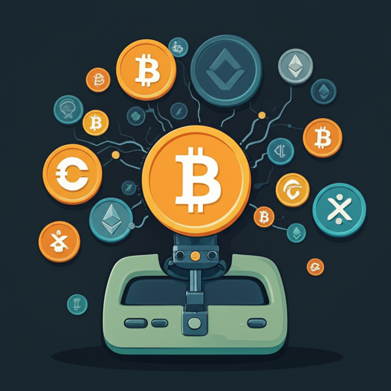Diversificação de Criptomoedas Gráfico mostrando a diversificação de criptomoedas em um faucet