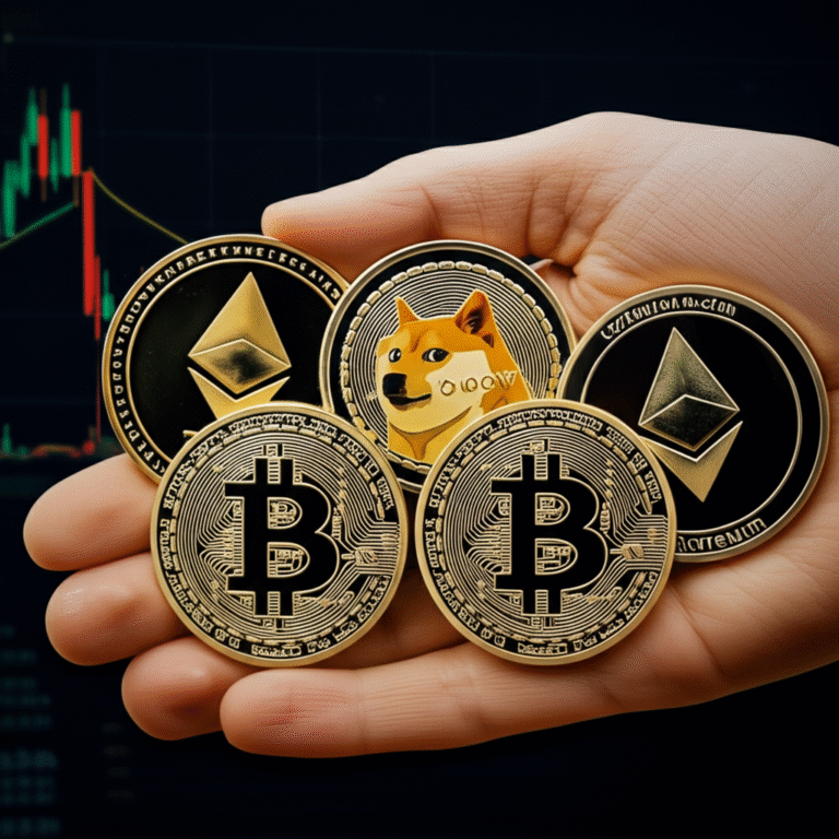 Aversão à Perda em Faucets Mãos segurando pequenas frações de criptomoeda, representando a aversão à perda