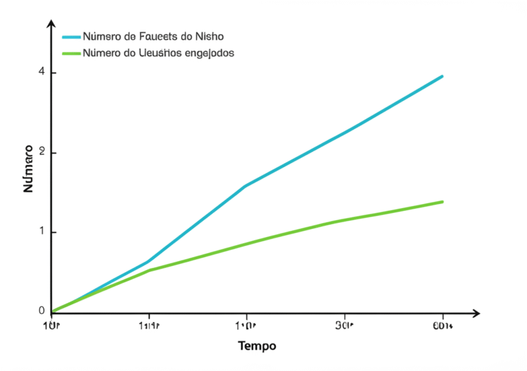 Crescimento Faucets de Nicho Gráfico mostrando crescimento no uso de faucets de nicho.
