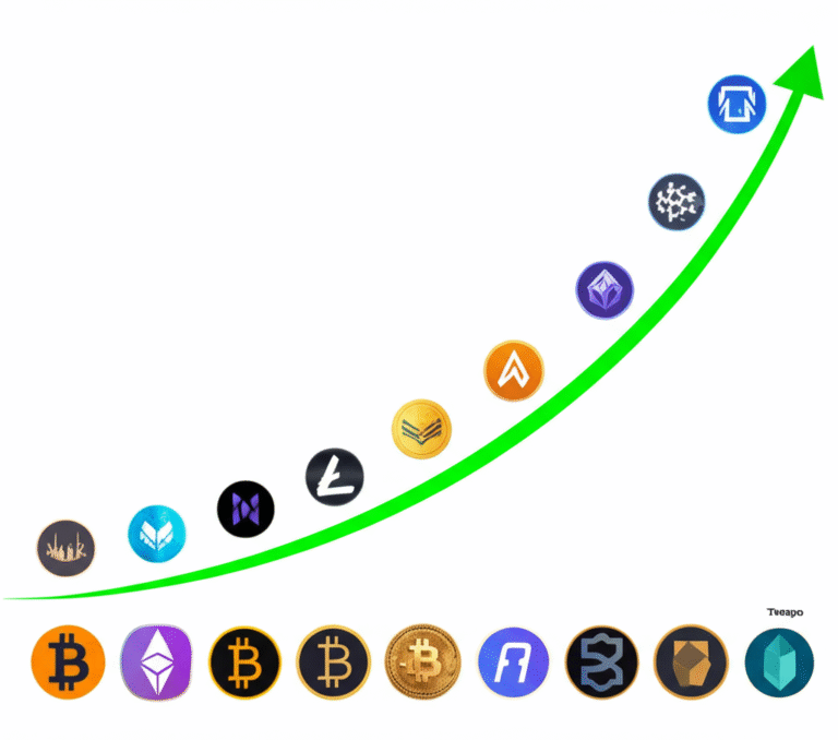 Maximizar Ganhos em Faucets Gráfico mostrando o crescimento de ganhos em criptomoedas