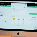 Pessoa interagindo com um faucet cripto no computador