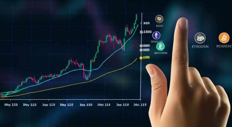 Volatilidade das criptomoedas. Gráfico mostrando a volatilidade do mercado de criptomoedas.