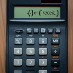 Calculadora mostrando equação financeira de faucet
